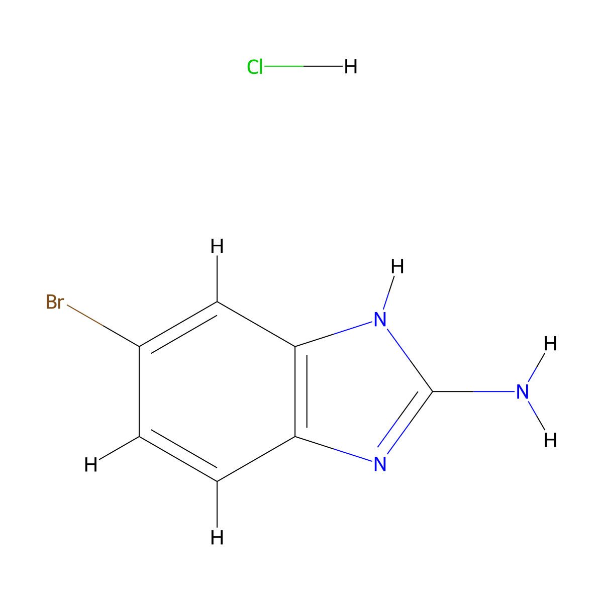 5-Bromo-1H-benzo[d]imidazol-2-amine hydrochloride molecular structure, CAS 1381940-76-6