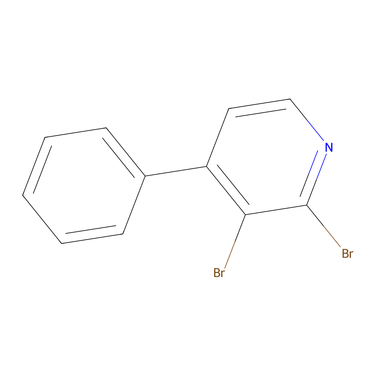2,3-Dibromo-4-phenylpyridine molecular structure, CAS 1381940-78-8