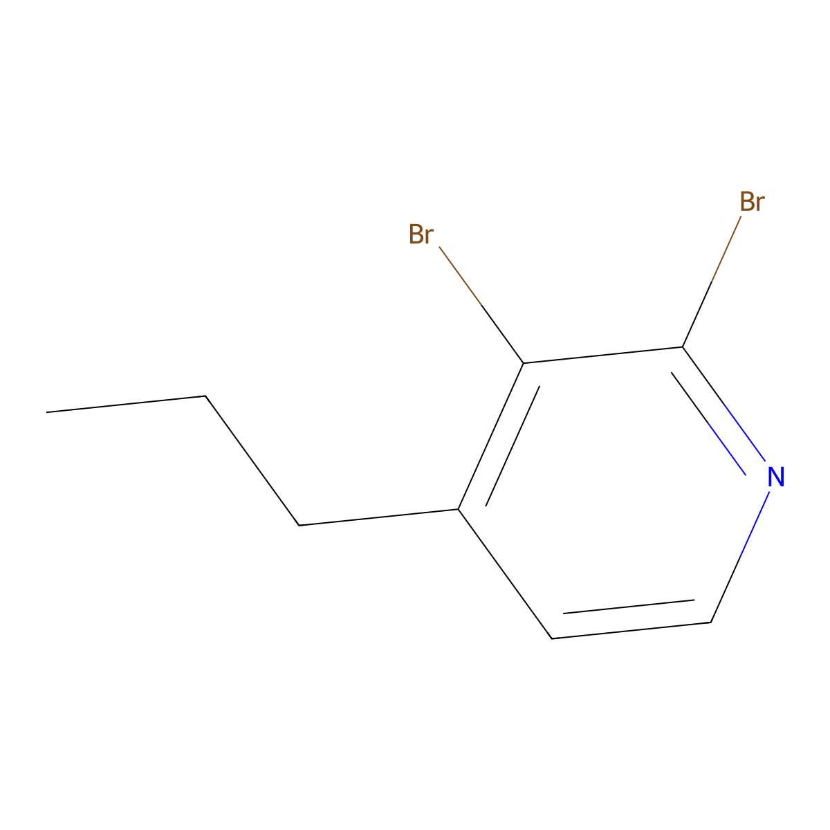 2,3-Dibromo-4-(n-propyl)pyridine molecular structure, CAS 1381940-86-8