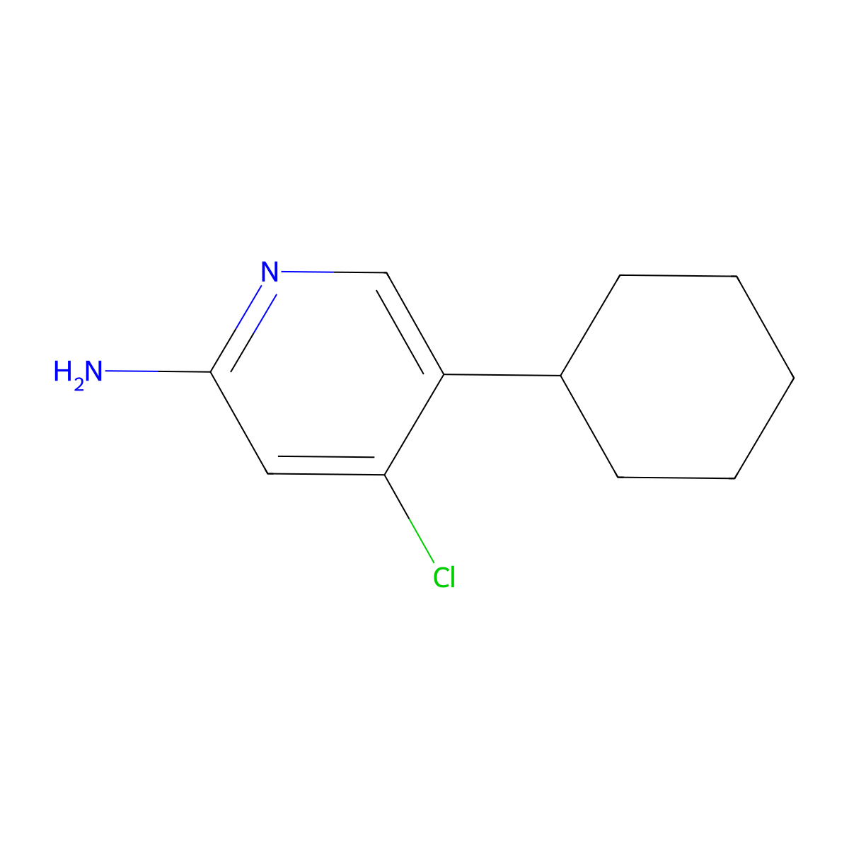 2-Amino-4-chloro-5-(cyclohexyl)pyridine molecular structure, CAS 1381941-22-5