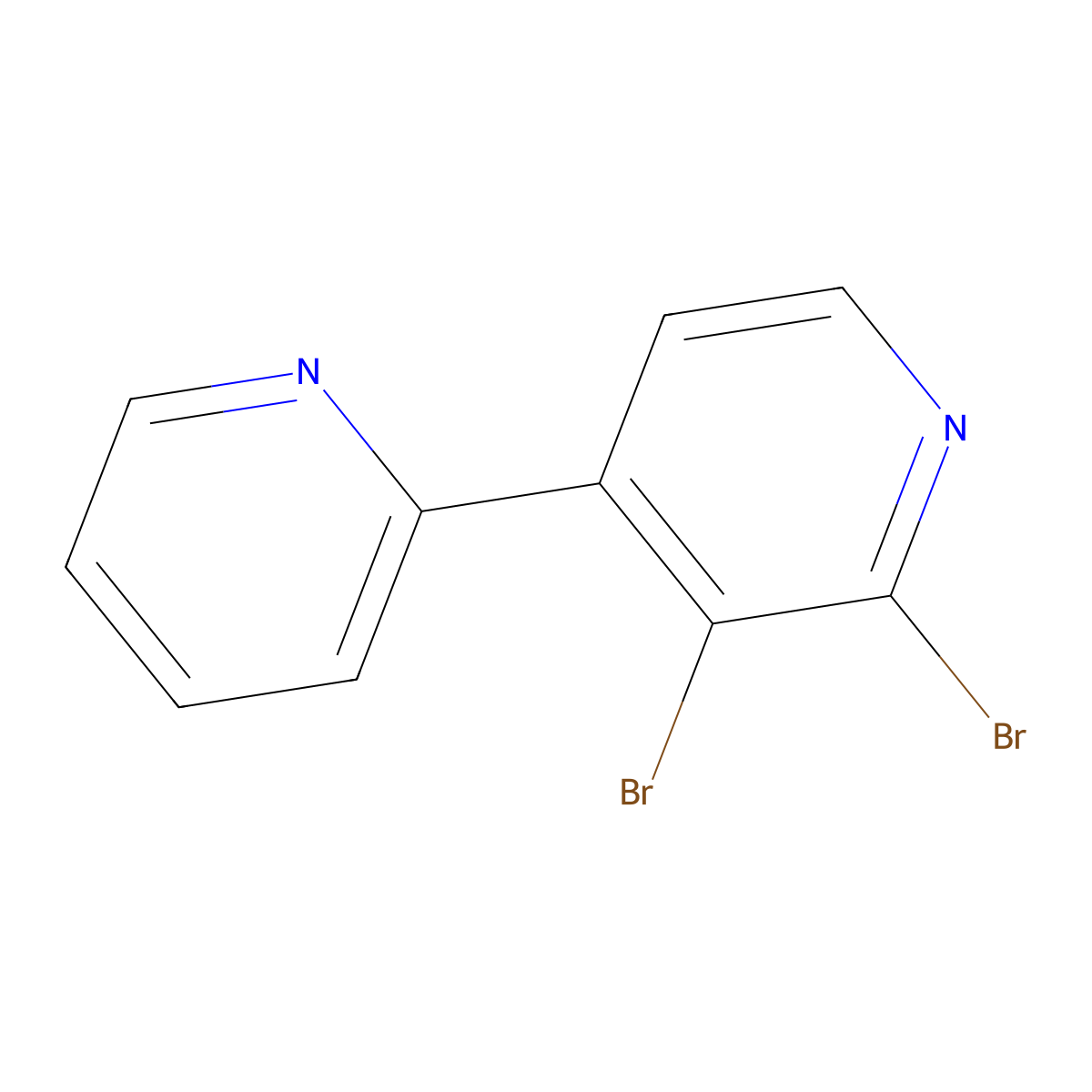 2,3-Dibromo-4-(2-pyridyl)pyridine molecular structure, CAS 1381941-24-7