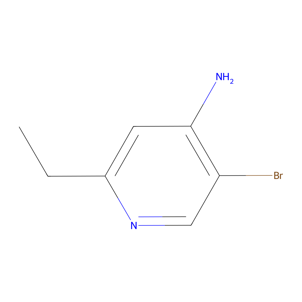 5-Bromo-2-ethylpyridin-4-amine molecular structure, CAS 1381941-36-1