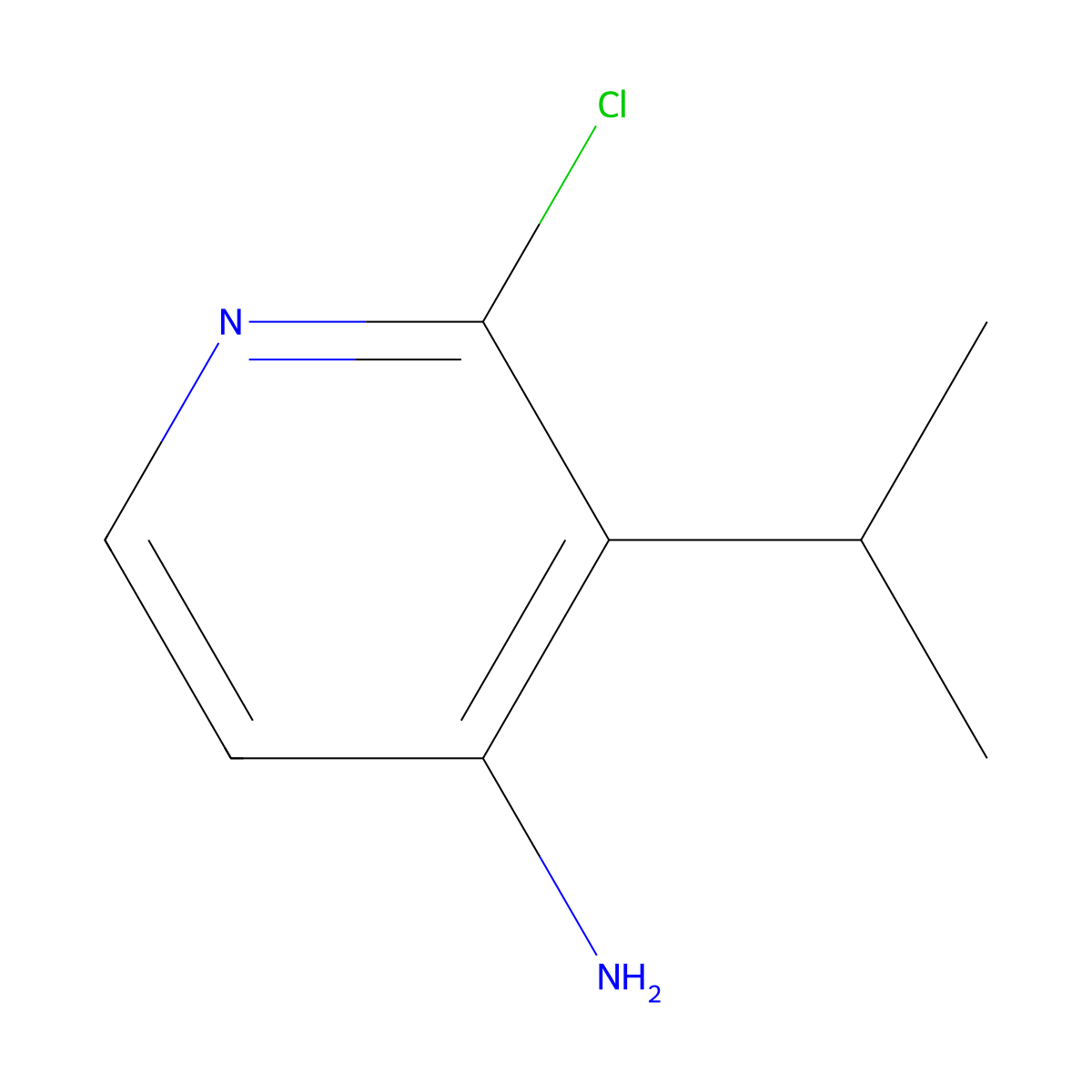 2-Chloro-4-amino-3-(iso-propyl)pyridine molecular structure, CAS 1381941-52-1
