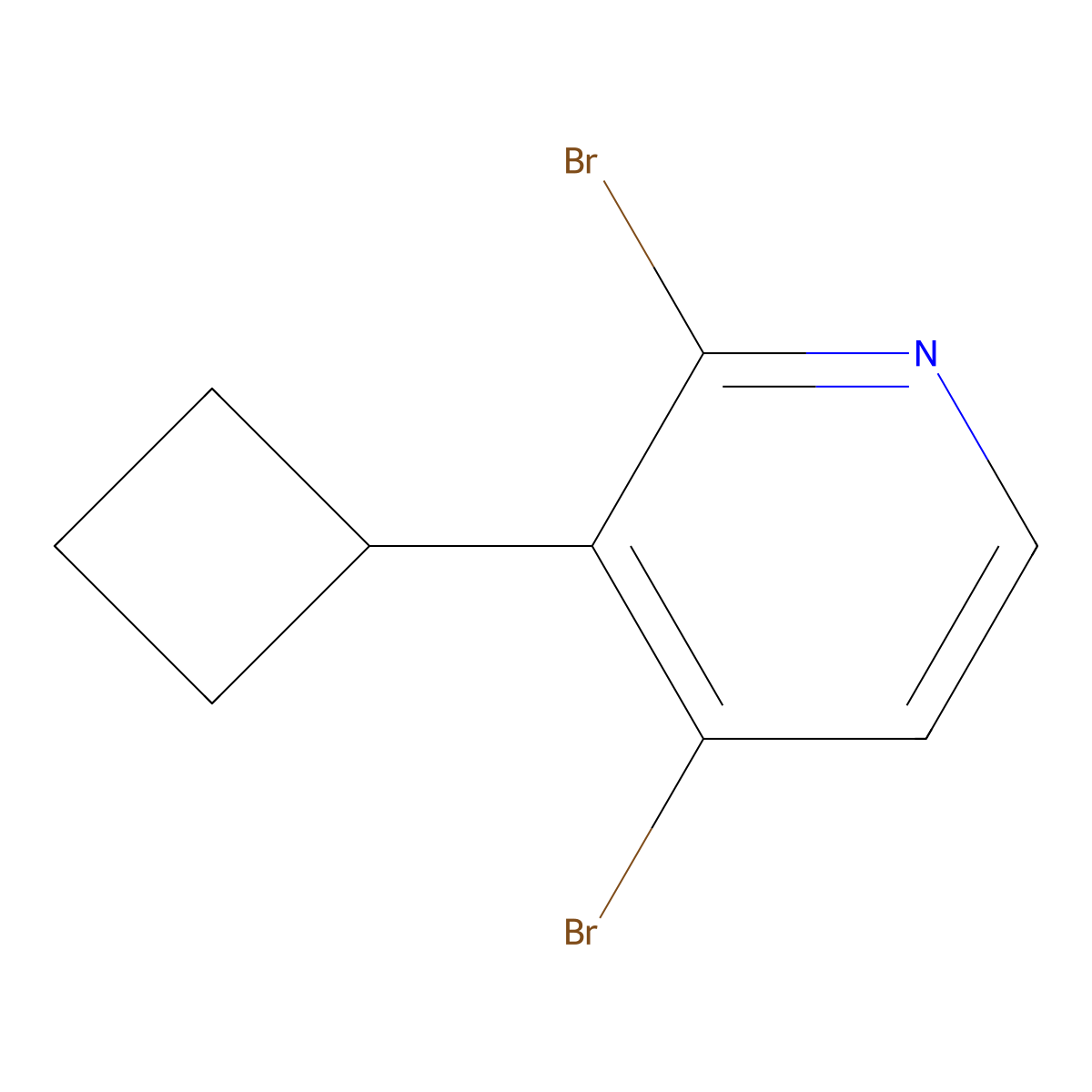 2,4-Dibromo-3-(cyclobutyl)pyridine molecular structure, CAS 1381941-76-9