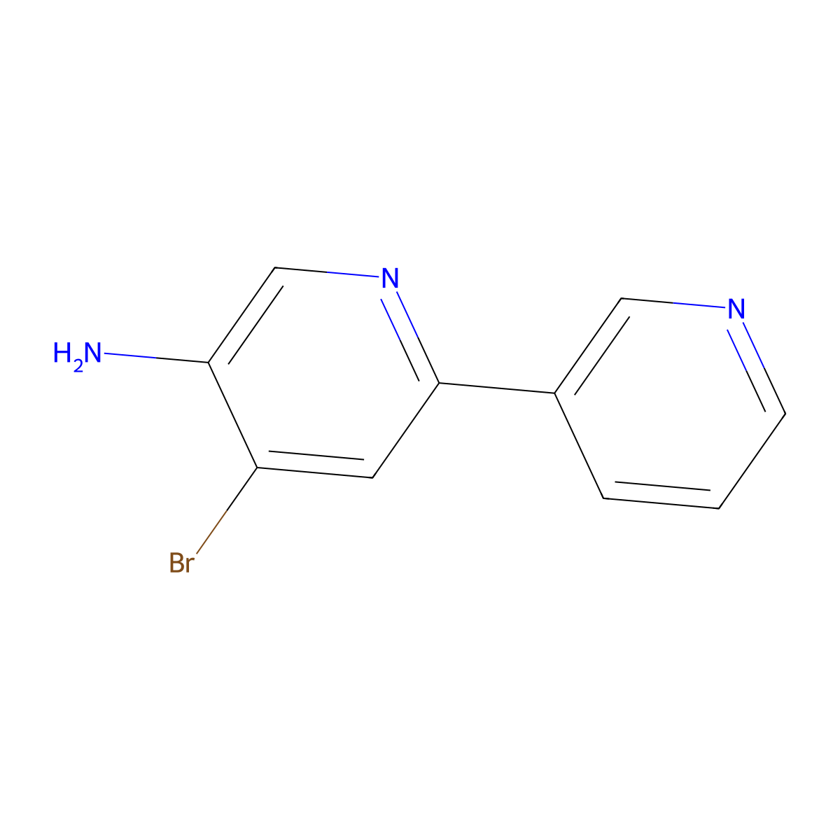 4-Bromo-3-amino-6-(3-pyridyl)pyridine molecular structure, CAS 1381941-80-5