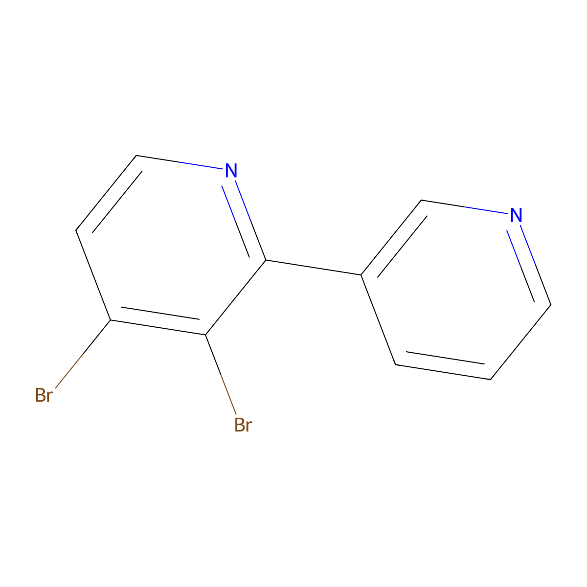 3,4-Dibromo-2-(3-pyridyl)pyridine molecular structure, CAS 1381941-82-7