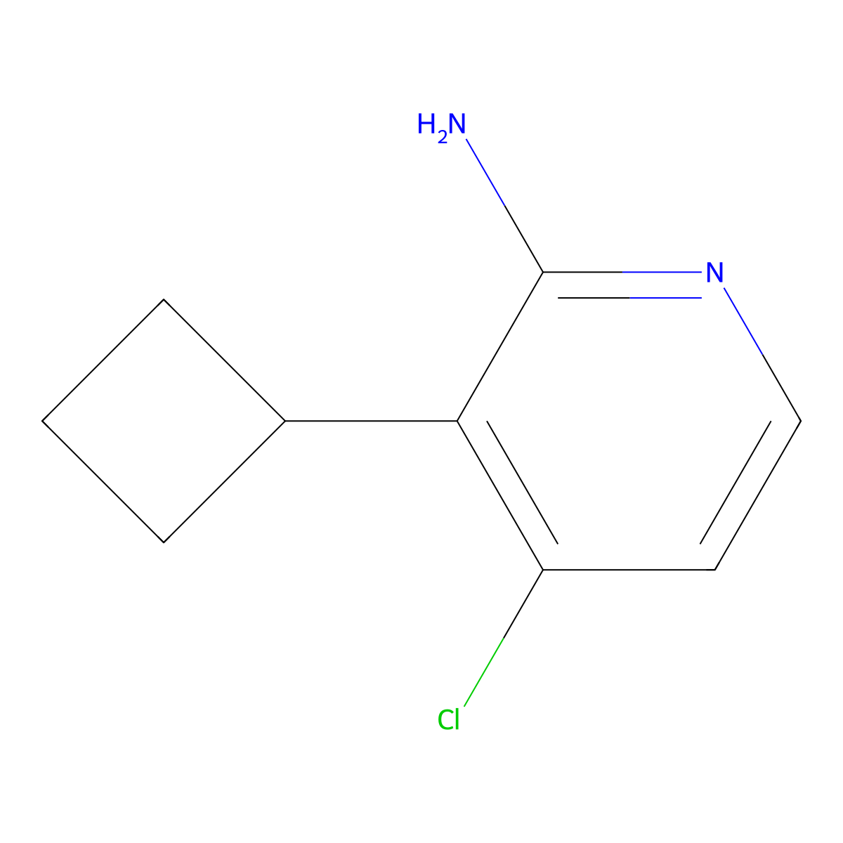 2-Amino-4-chloro-3-(cyclobutyl)pyridine molecular structure, CAS 1381941-84-9