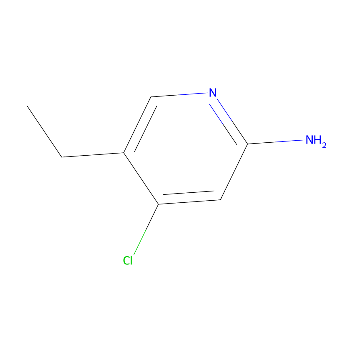 2-Amino-4-chloro-5-ethylpyridine molecular structure, CAS 1381941-89-4