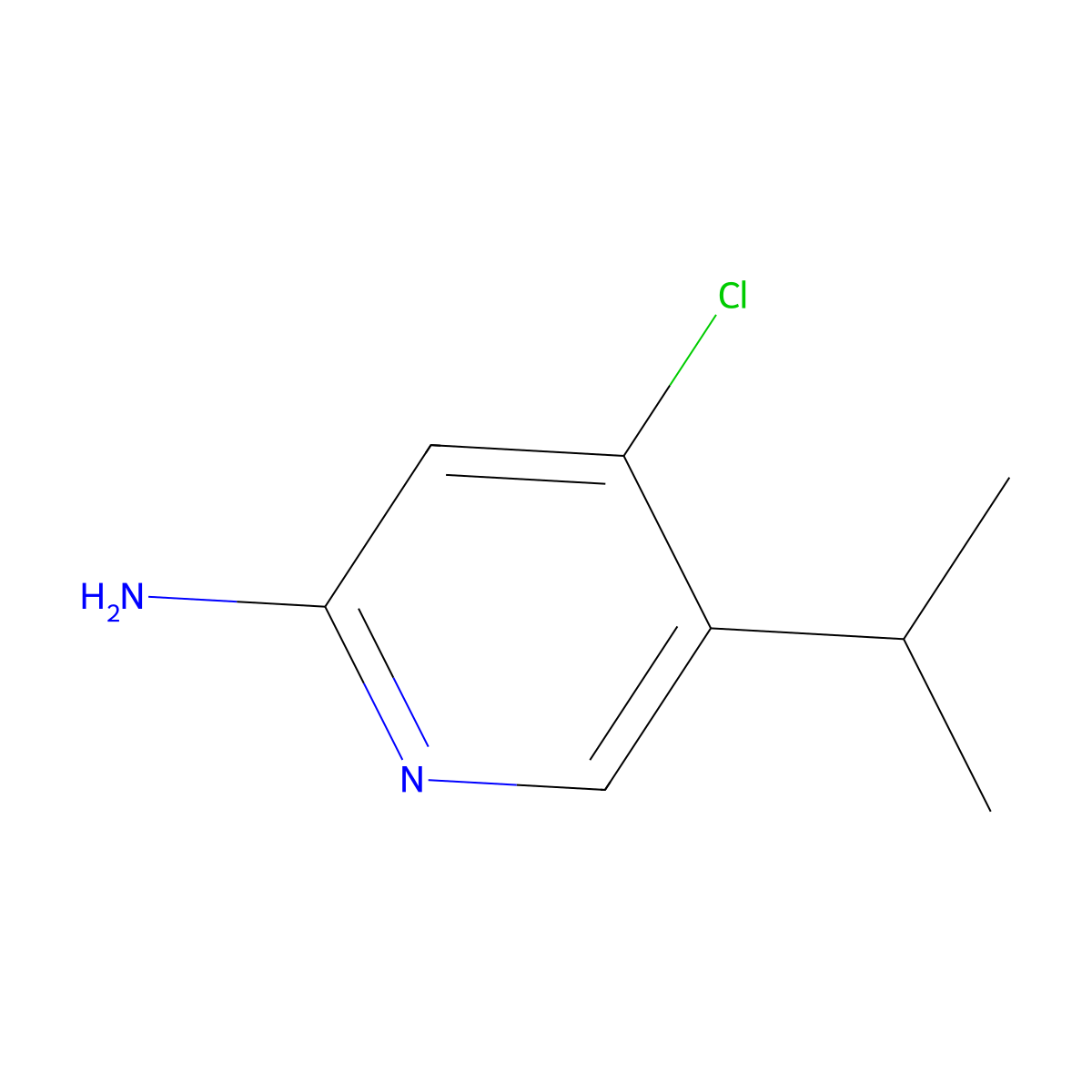 2-Amino-4-chloro-5-(iso-propyl)pyridine molecular structure, CAS 1381941-97-4