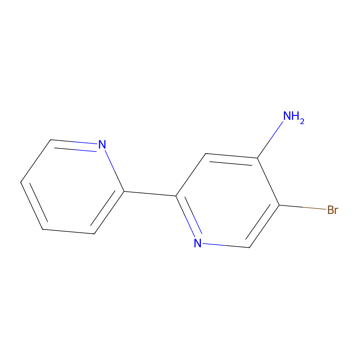3-Bromo-4-amino-6-(2-pyridyl)pyridine molecular structure, CAS 1381942-19-3