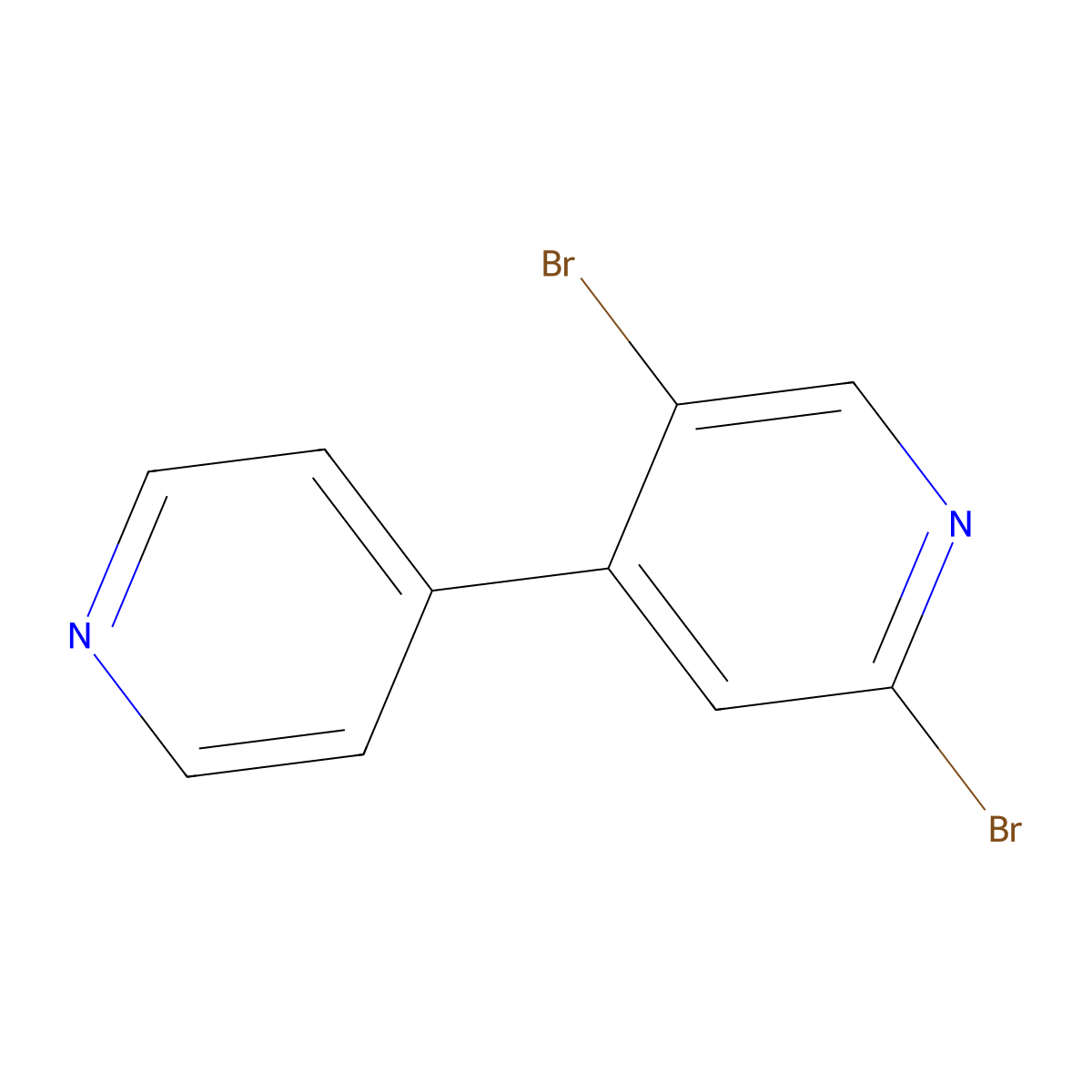 2,5-Dibromo-4-(4-pyridyl)pyridine molecular structure, CAS 1381942-37-5