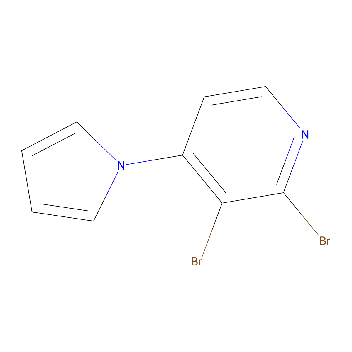 2,3-Dibromo-4-(1H-pyrrol-1-yl)pyridine molecular structure, CAS 1381942-74-0