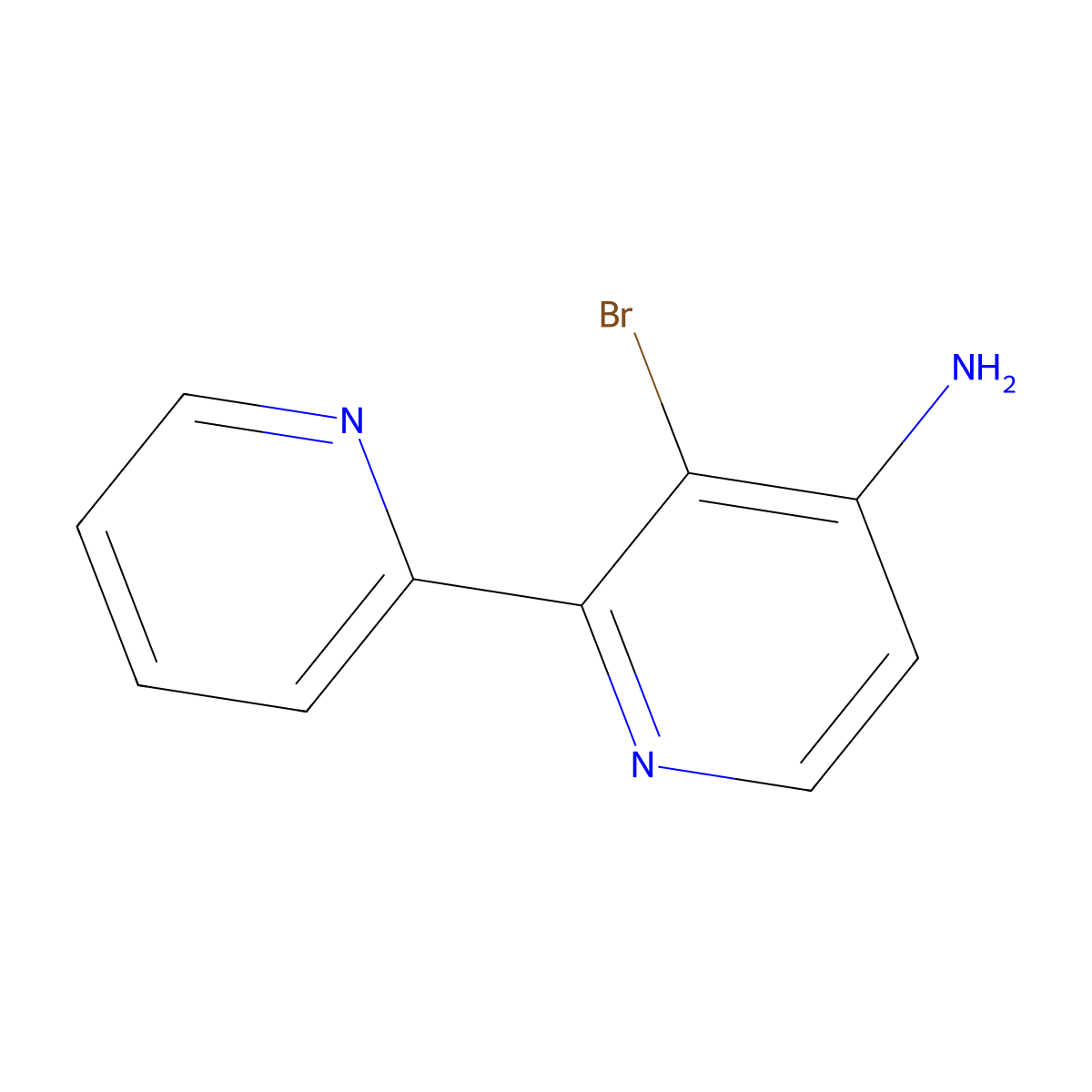 3-Bromo-2-(pyridin-2-YL)pyridin-4-amine molecular structure, CAS 1381942-82-0