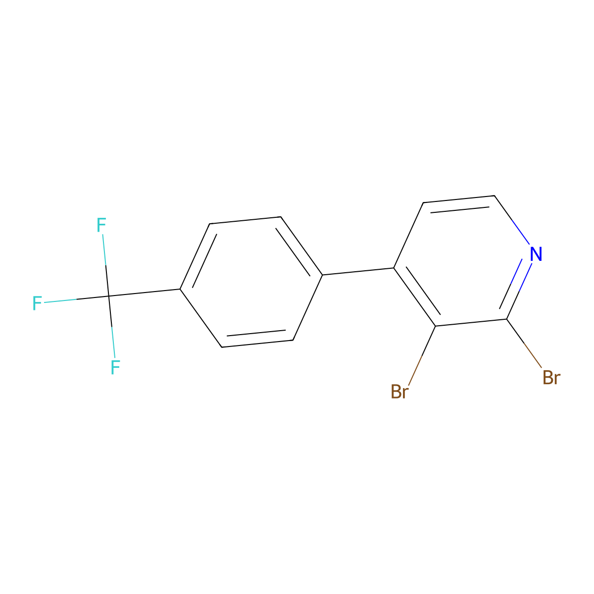 2,3-Dibromo-4-(4-trifluoromethylphenyl)pyridine molecular structure, CAS 1381942-86-4