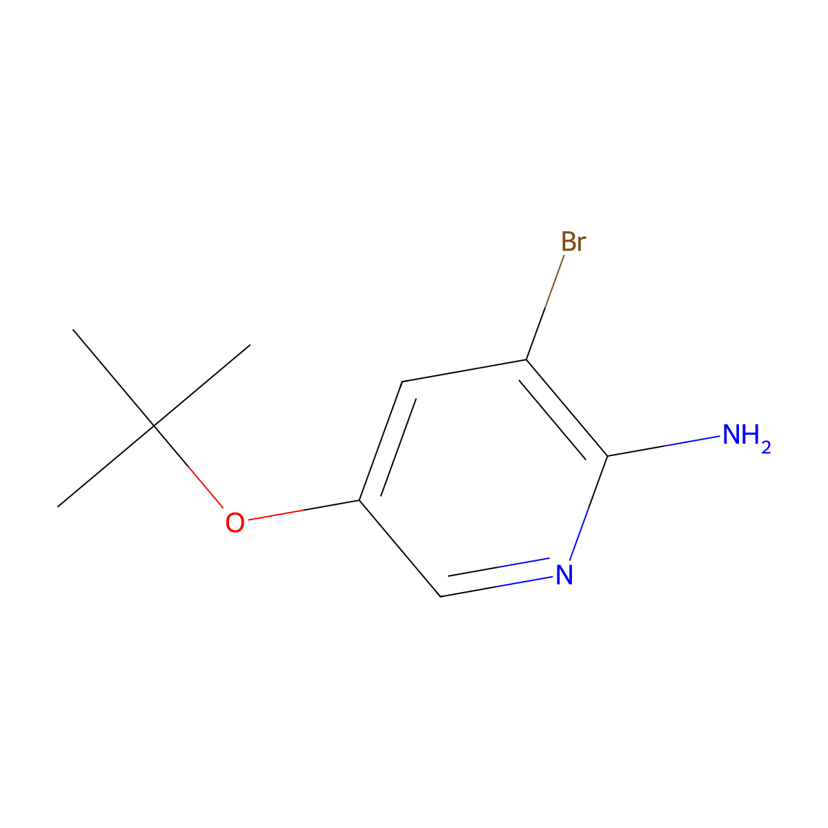 3-Bromo-5-(tert-butoxy)pyridin-2-amine molecular structure, CAS 1381942-98-8