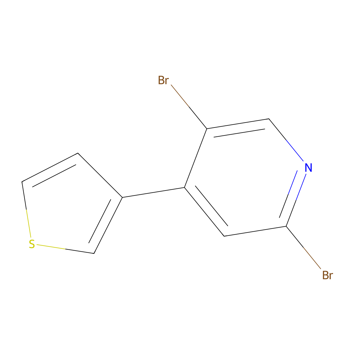 2,5-Dibromo-4-(3-thienyl)pyridine molecular structure, CAS 1381943-39-0
