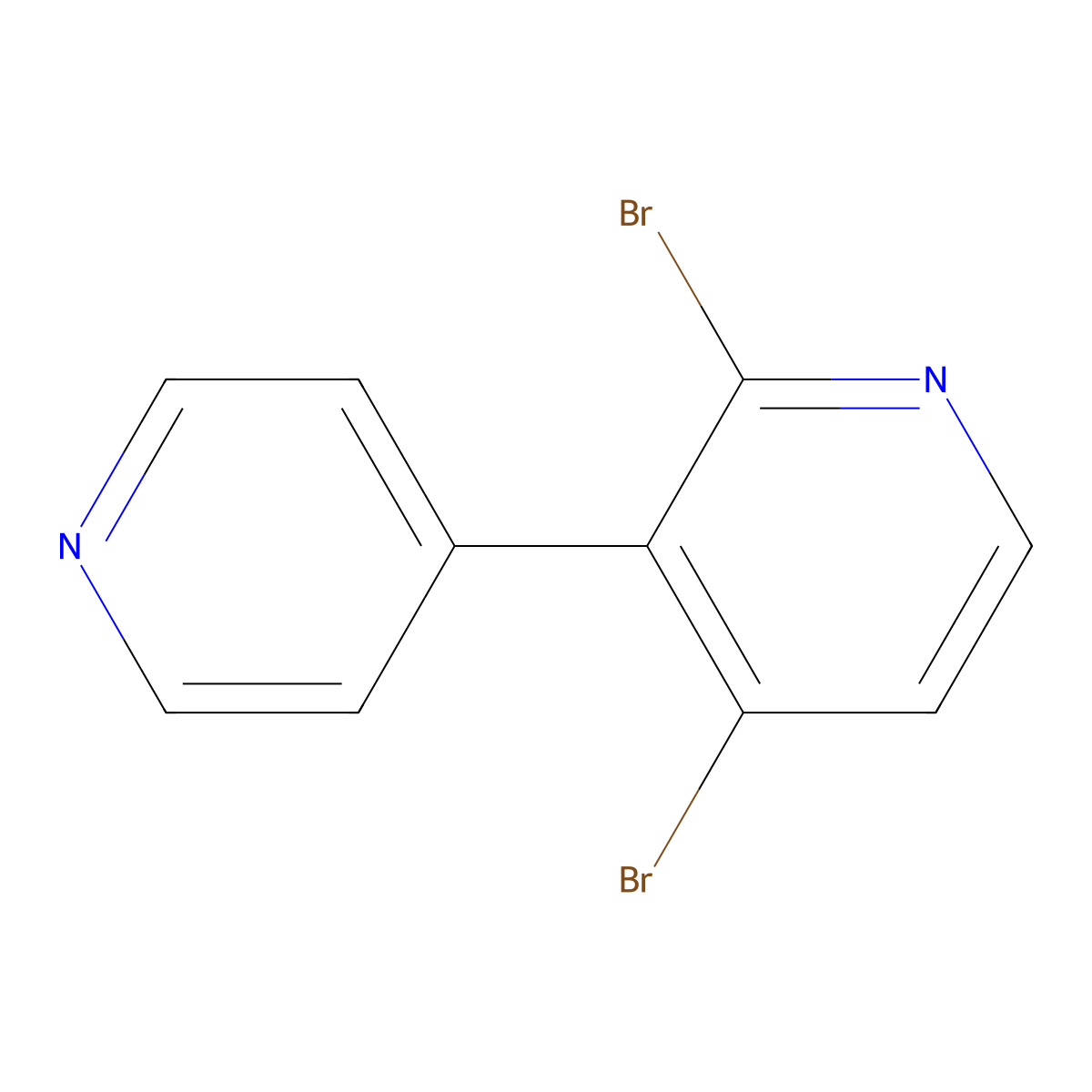 2,4-Dibromo-3-(4-pyridyl)pyridine molecular structure, CAS 1381943-41-4