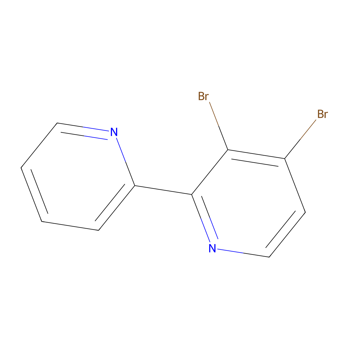 Dibrom-bipyridyl molecular structure, CAS 1381943-49-2