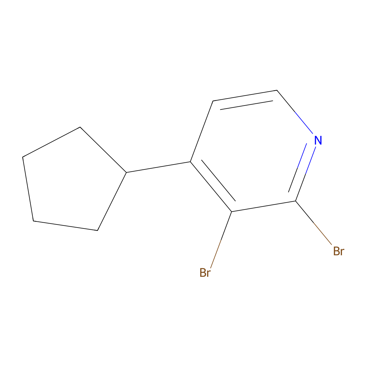 2,3-Dibromo-4-(cyclopentyl)pyridine molecular structure, CAS 1381943-56-1