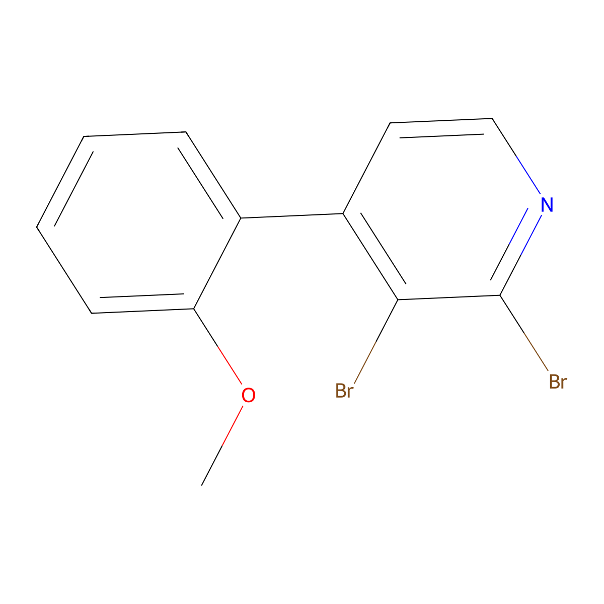 2,3-Dibromo-4-(2-methoxyphenyl)pyridine molecular structure, CAS 1381943-66-3