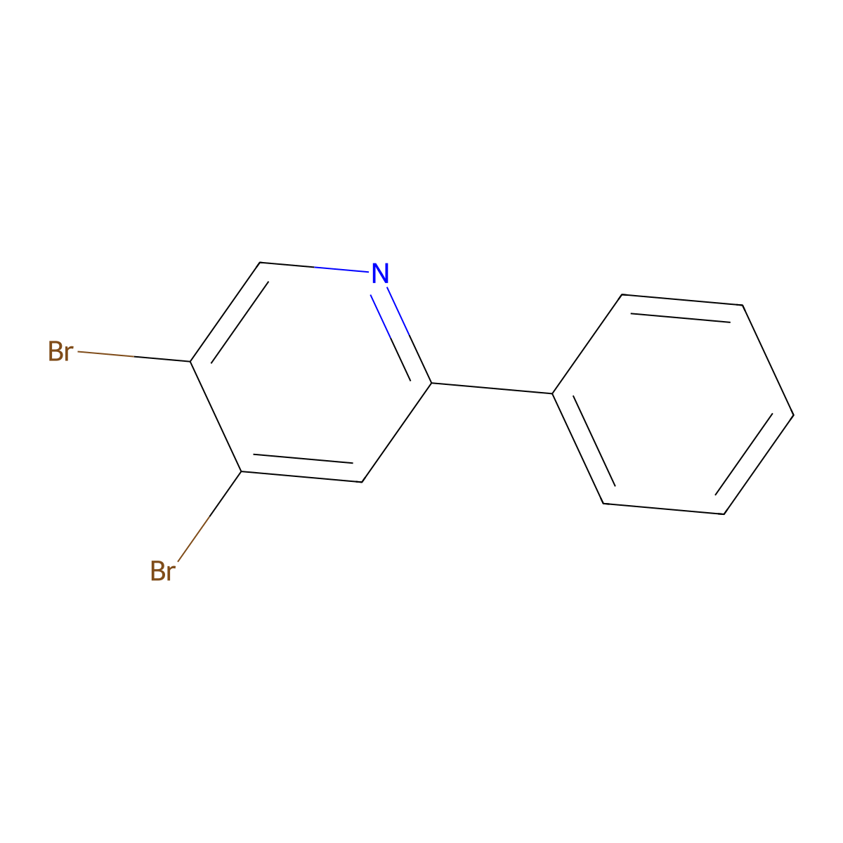 3,4-Dibromo-6-phenylpyridine molecular structure, CAS 1381943-72-1
