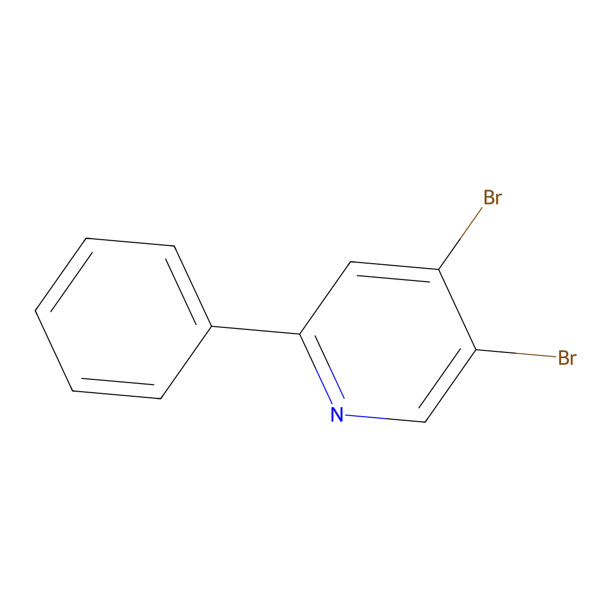3,4-Dibromo-6-phenylpyridine molecular structure, CAS 1381943-72-1