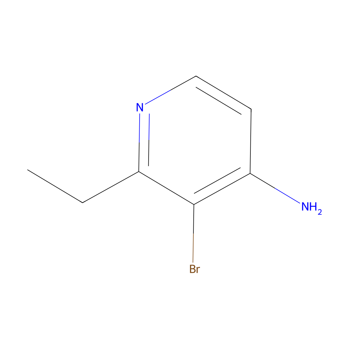 3-Bromo-2-ethylpyridin-4-amine molecular structure, CAS 1381943-81-2
