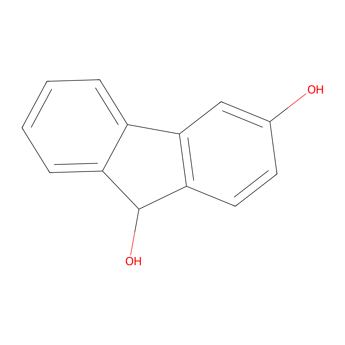 9H-Fluorene-3,9-diol molecular structure, CAS 1381944-22-4