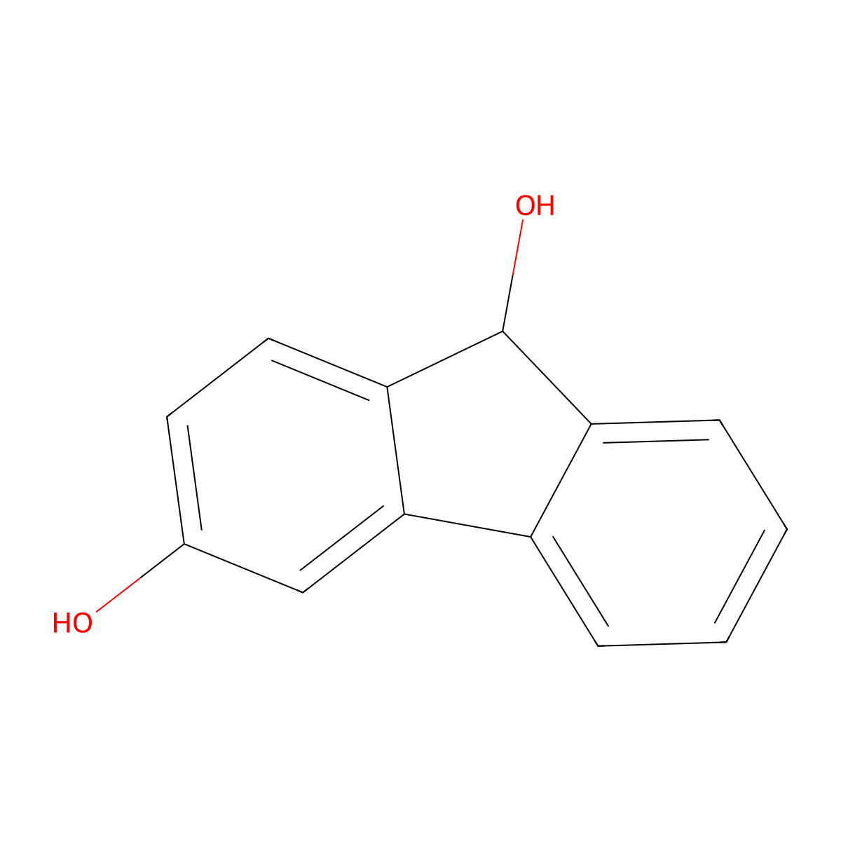 9H-Fluorene-3,9-diol molecular structure, CAS 1381944-22-4
