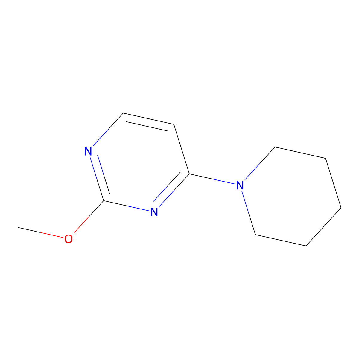 2-Methoxy-4-piperidinopyrimidine molecular structure, CAS 1381944-24-6