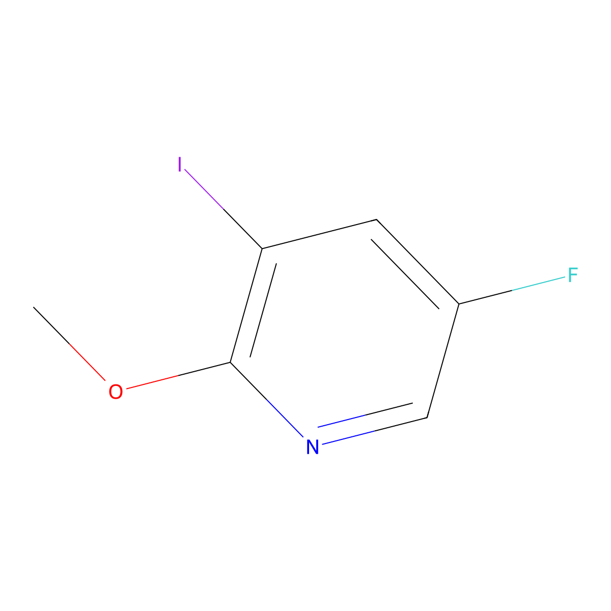 5-Fluoro-3-iodo-2-methoxypyridine molecular structure, CAS 1381944-25-7