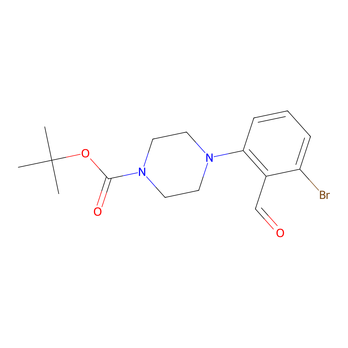 2-Bromo-6-(4-BOC-piperazino)benzaldehyde molecular structure, CAS 1381944-27-9