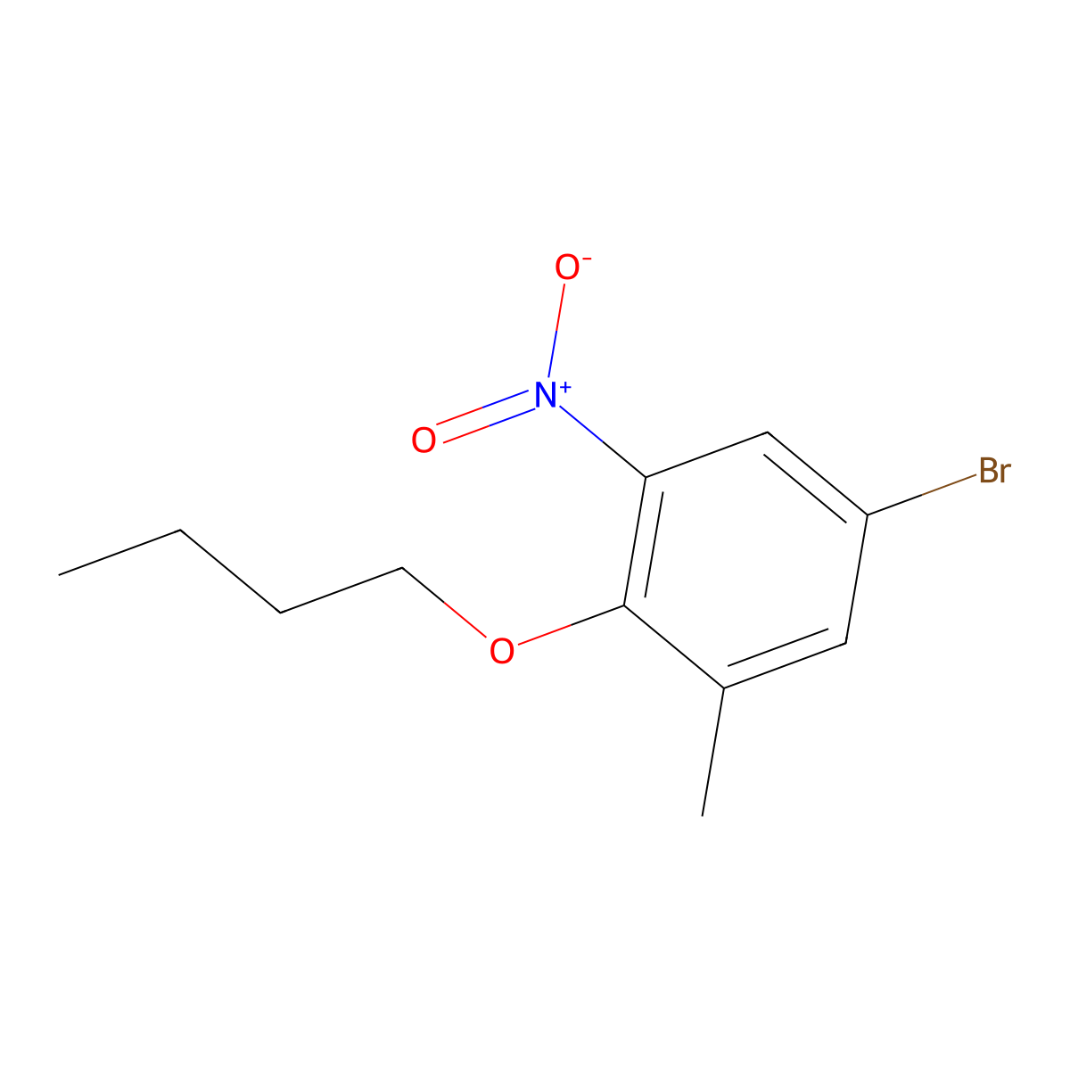 5-Bromo-2-butoxy-1-methyl-3-nitrobenzene molecular structure, CAS 1381944-31-5