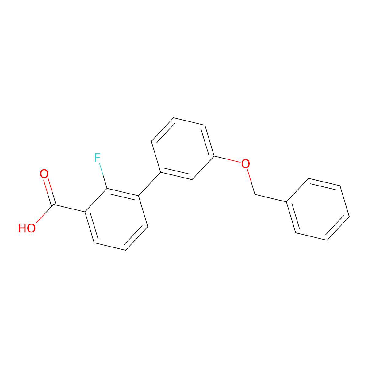 3-[3-(Benzyloxy)phenyl]-2-fluorobenzoic acid molecular structure, CAS 1381944-41-7