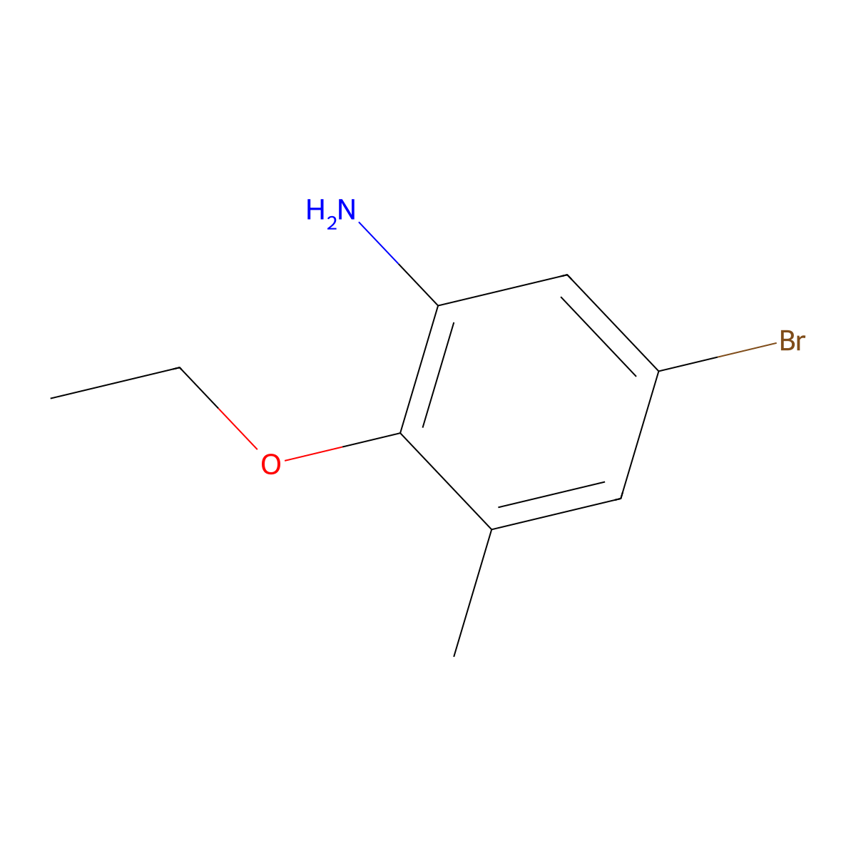 5-Bromo-2-ethoxy-3-methylaniline molecular structure, CAS 1381944-55-3