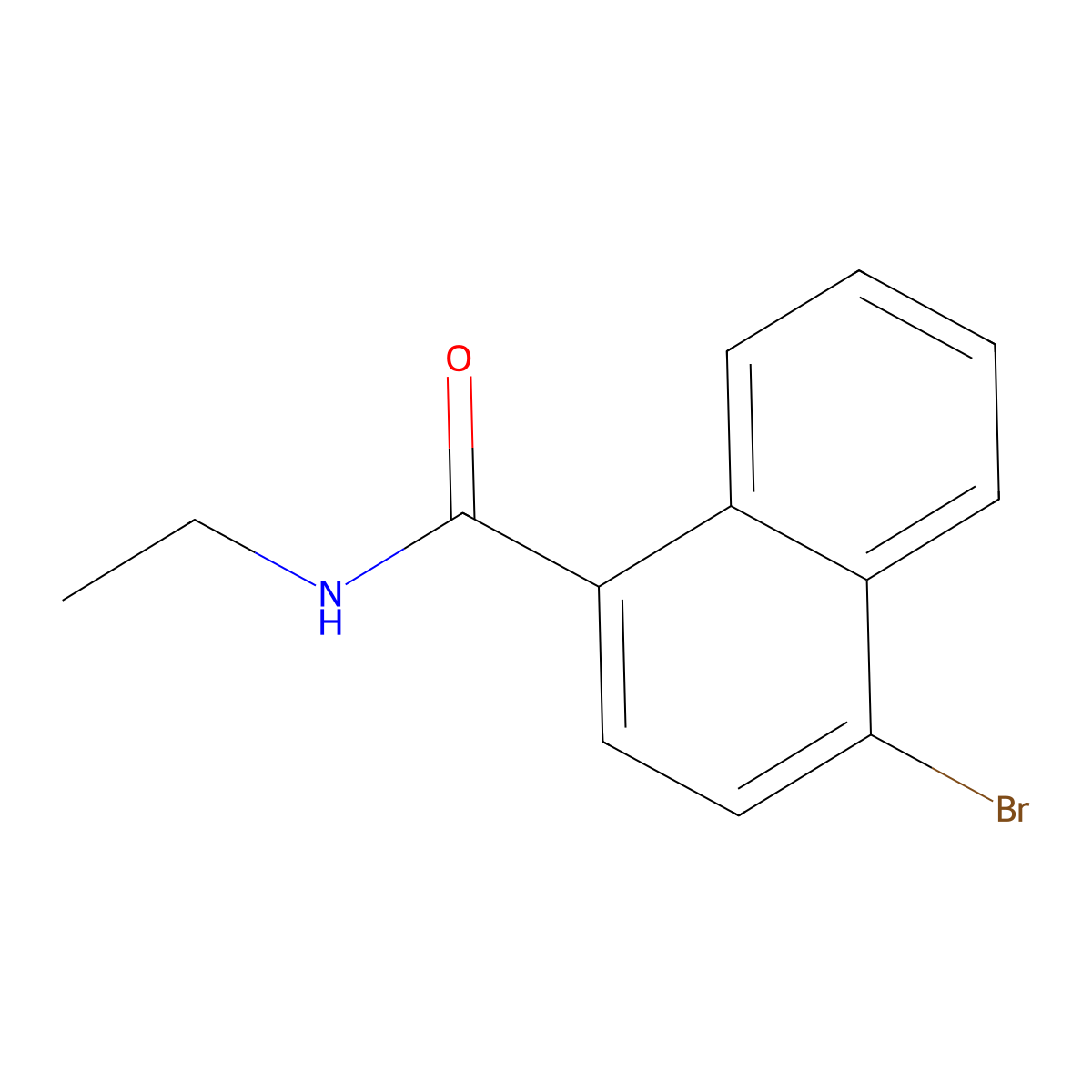 4-Bromo-N-ethylnaphthalene-1-carboxamide molecular structure, CAS 1381944-59-7