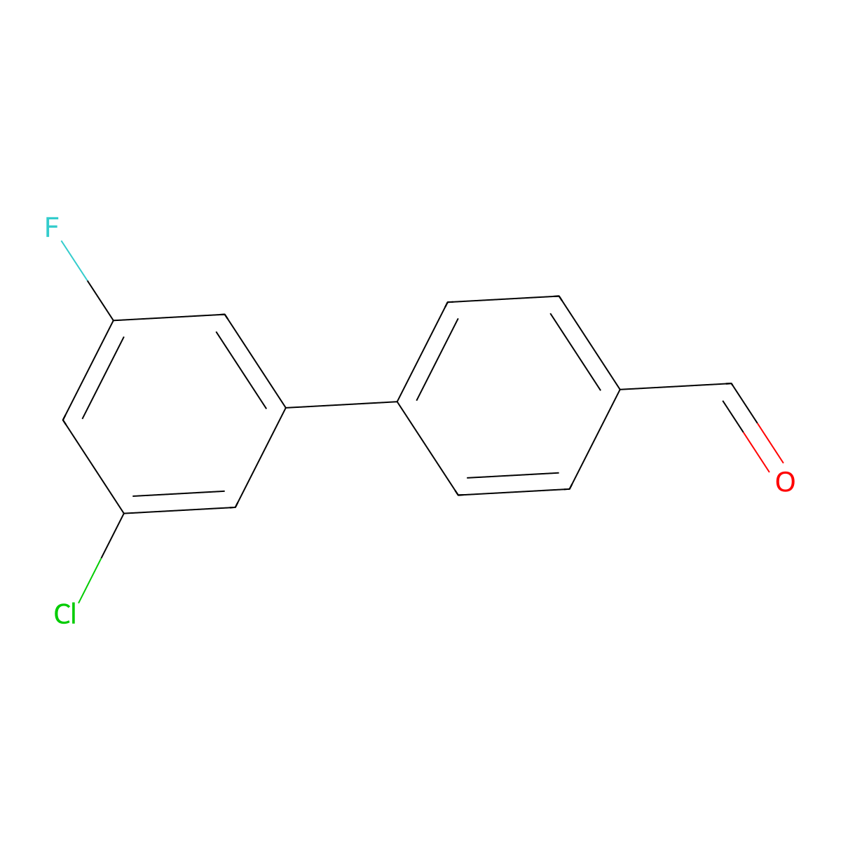 4-(3-Chloro-5-fluorophenyl)benzaldehyde molecular structure, CAS 1381944-68-8