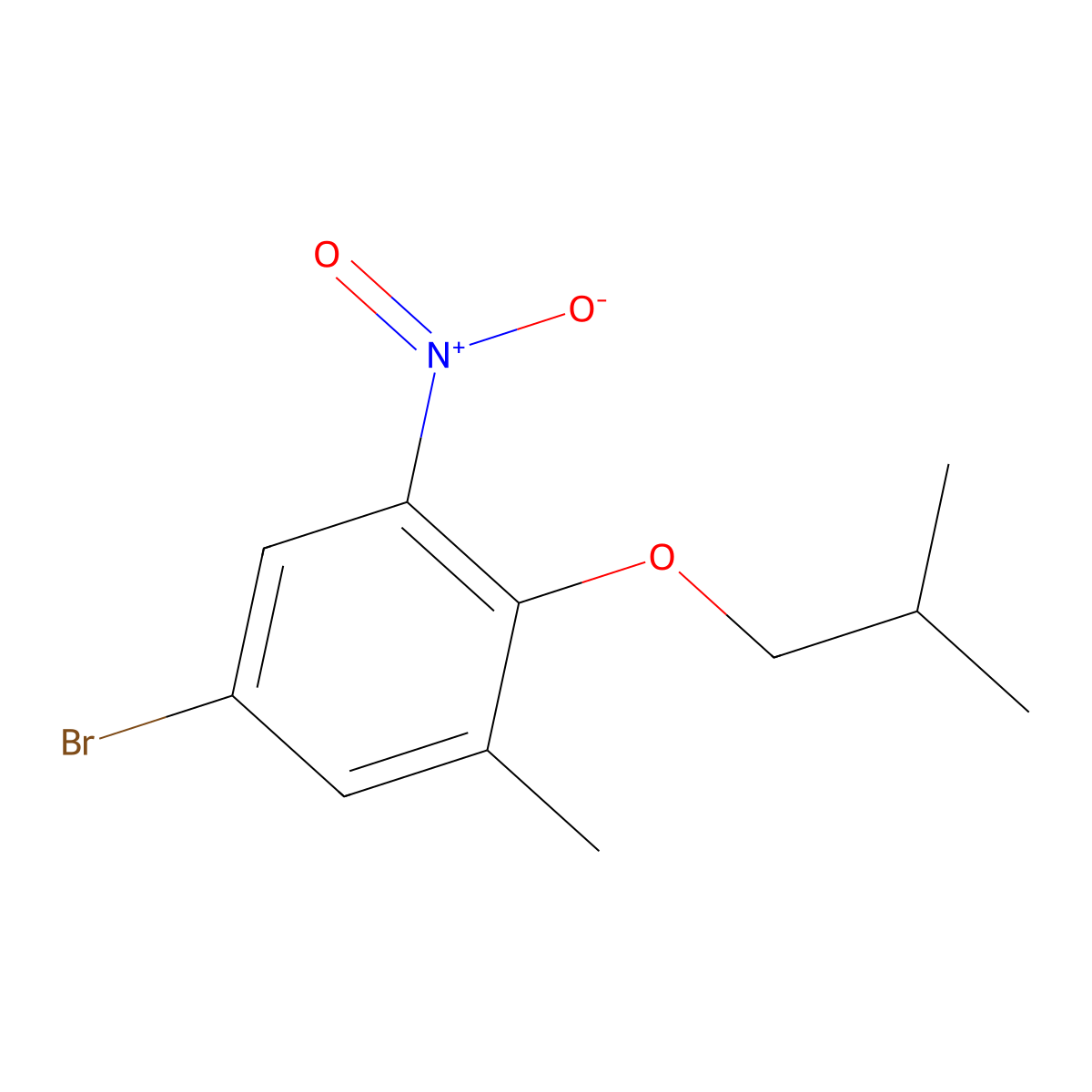 5-Bromo-2-isobutoxy-3-nitrotoluene molecular structure, CAS 1381944-70-2