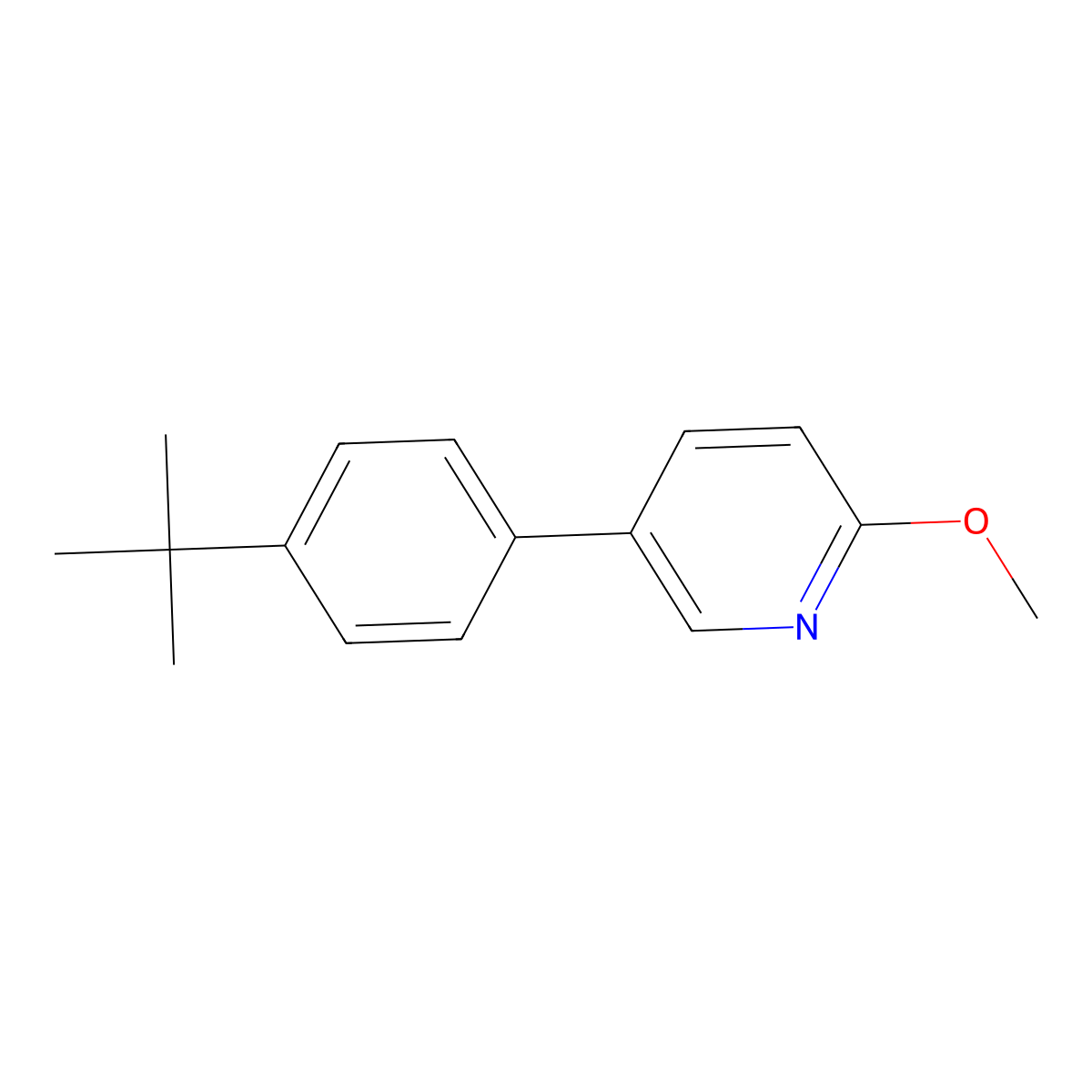 5-(4-Tert-butylphenyl)-2-methoxypyridine molecular structure, CAS 1381944-76-8