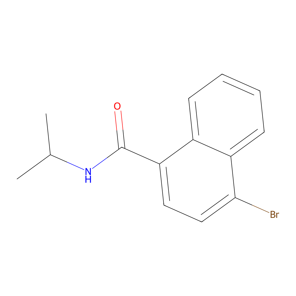 4-Bromo-N-isopropylnaphthalene-1-carboxamide molecular structure, CAS 1381944-77-9