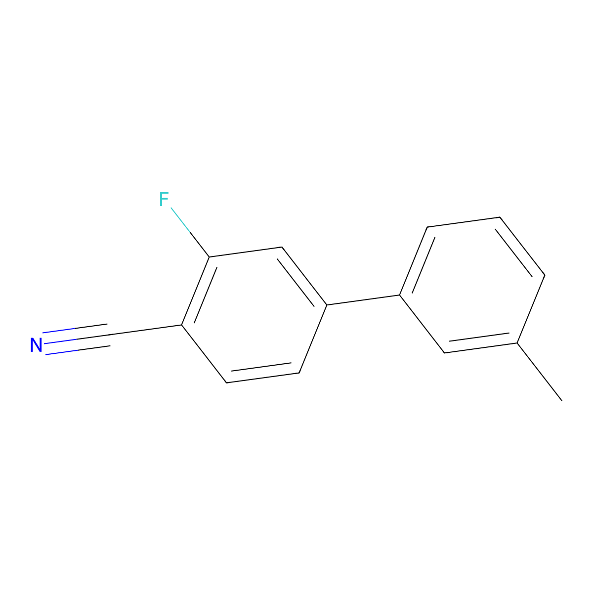 2-Fluoro-4-(3-methylphenyl)benzonitrile molecular structure, CAS 1381944-81-5