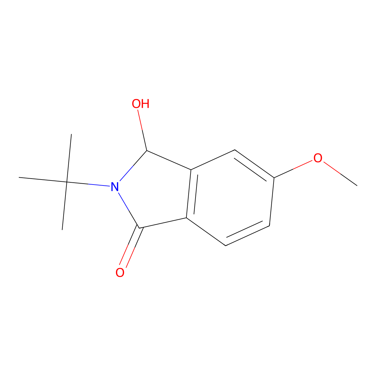2-tert-Butyl-3-hydroxy-5-methoxy-3H-isoindol-1-one molecular structure, CAS 1381944-83-7