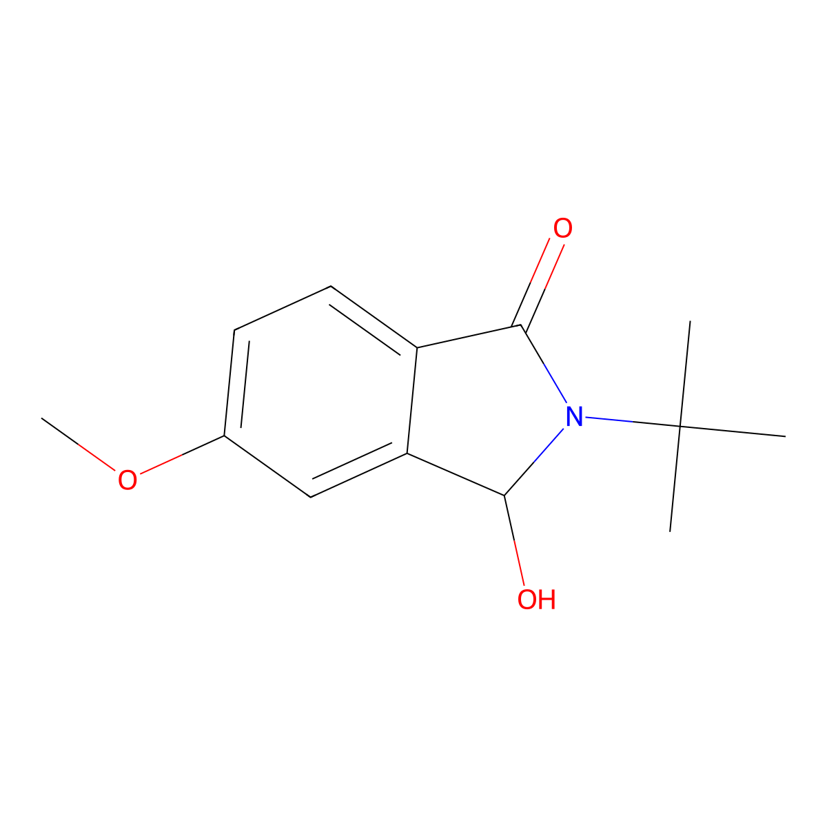 2-tert-Butyl-3-hydroxy-5-methoxy-3H-isoindol-1-one molecular structure, CAS 1381944-83-7