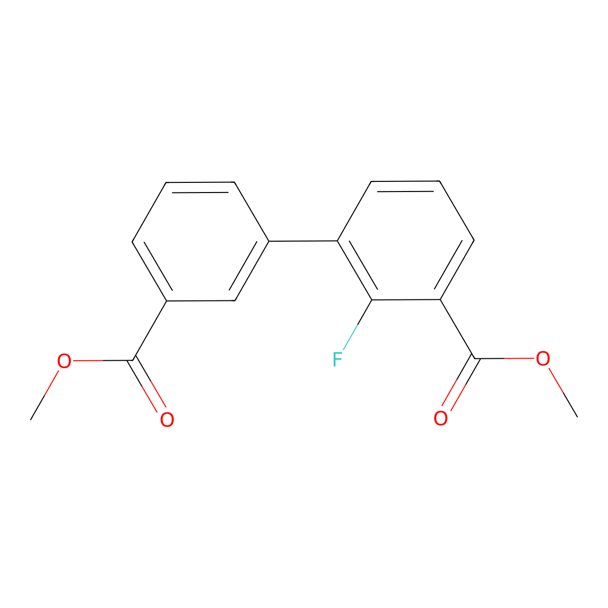 Dimethyl 2-fluorobiphenyl-3,3'-dicarboxylate molecular structure, CAS 1381944-85-9