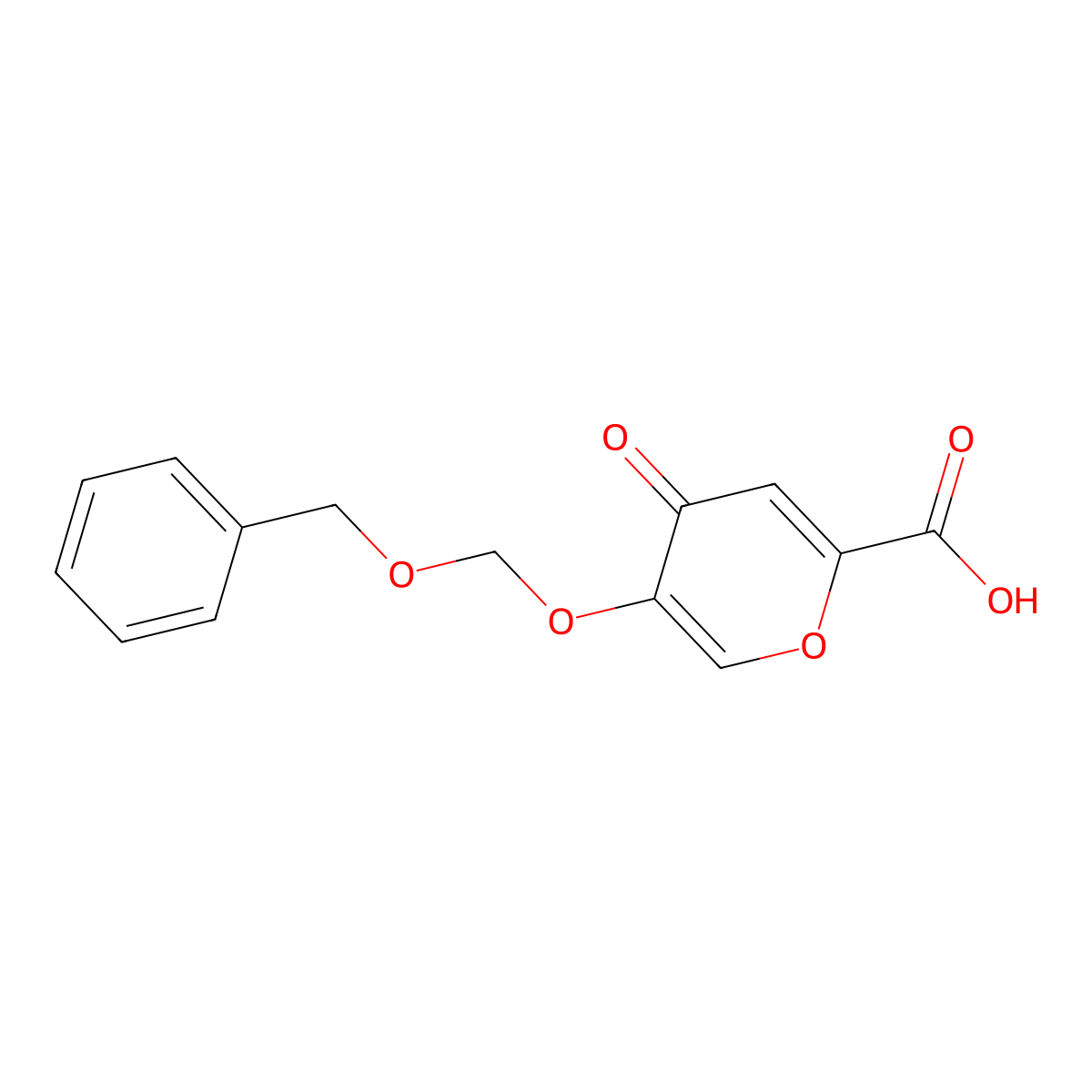 5-((Benzyloxy)methoxy)-4-oxo-4H-pyran-2-carboxylic acid molecular structure, CAS 1381946-81-1
