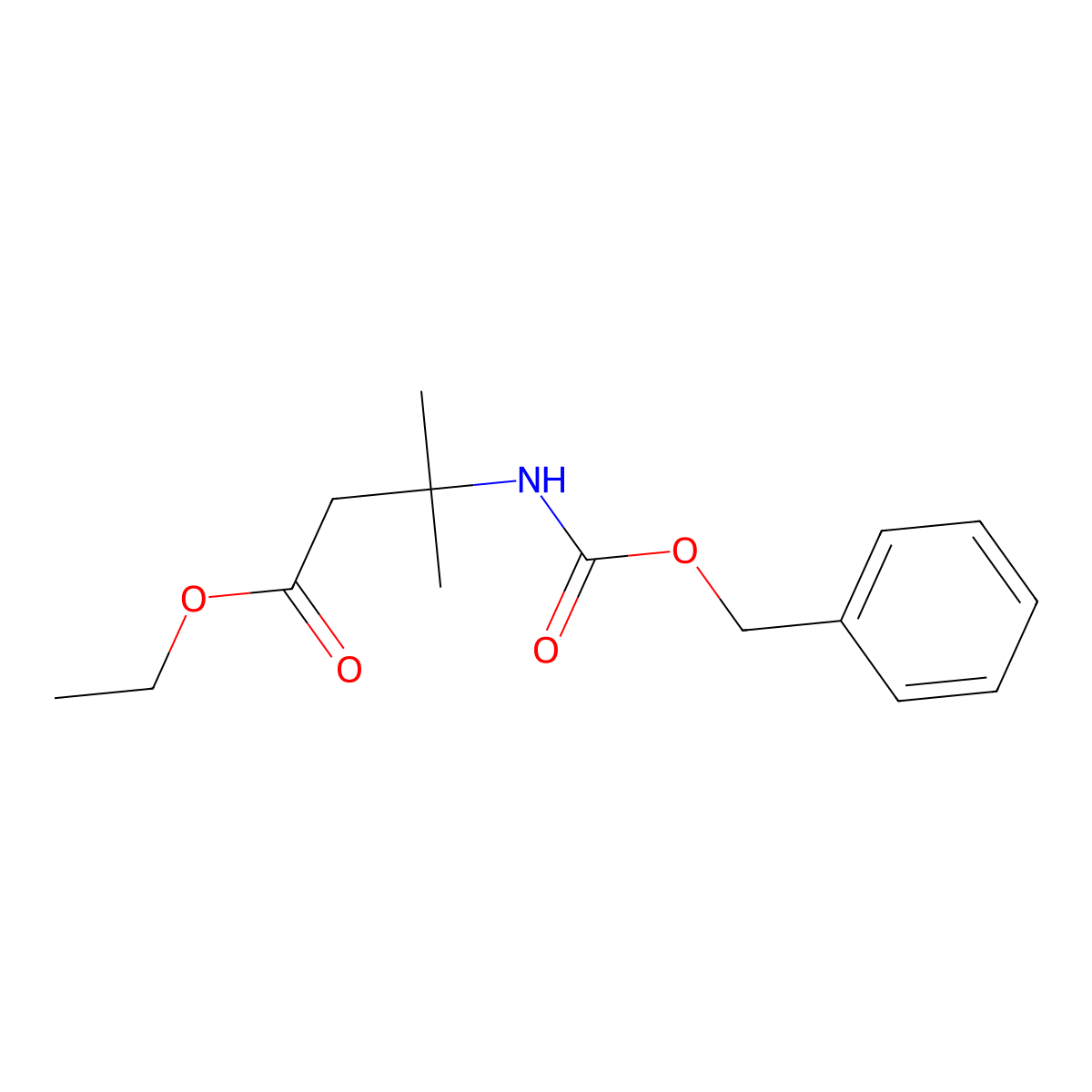 Ethyl 3-(((benzyloxy)carbonyl)amino)-3-methylbutanoate molecular structure, CAS 1381947-21-2