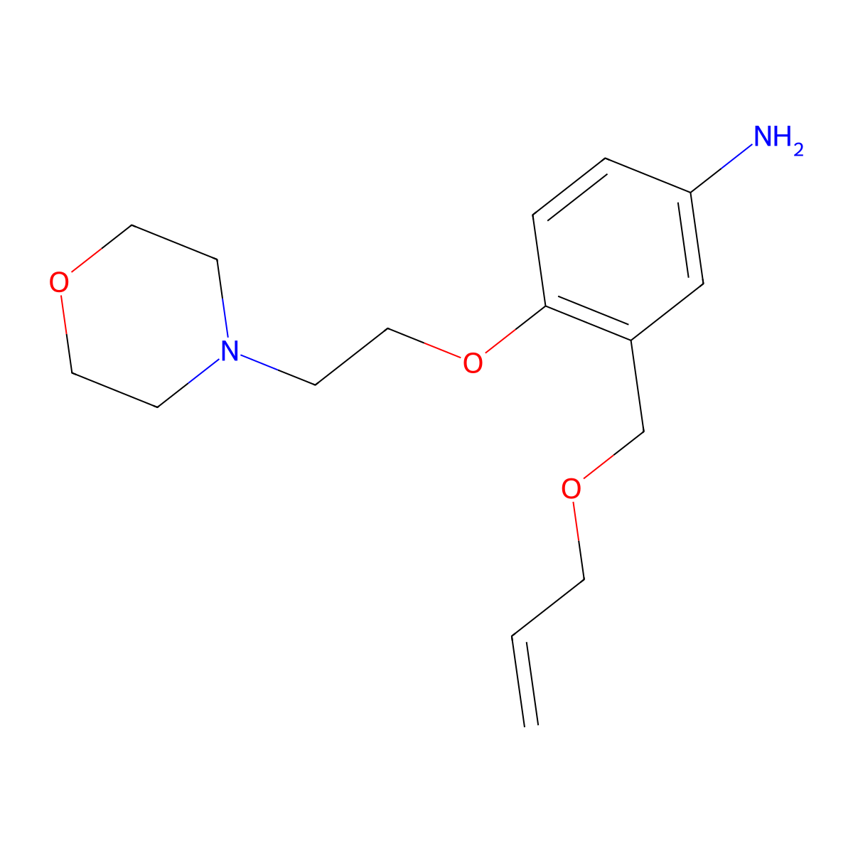 3-(Allyloxymethyl)-4-(2-morpholinoethoxy)aniline molecular structure, CAS 1381947-97-2