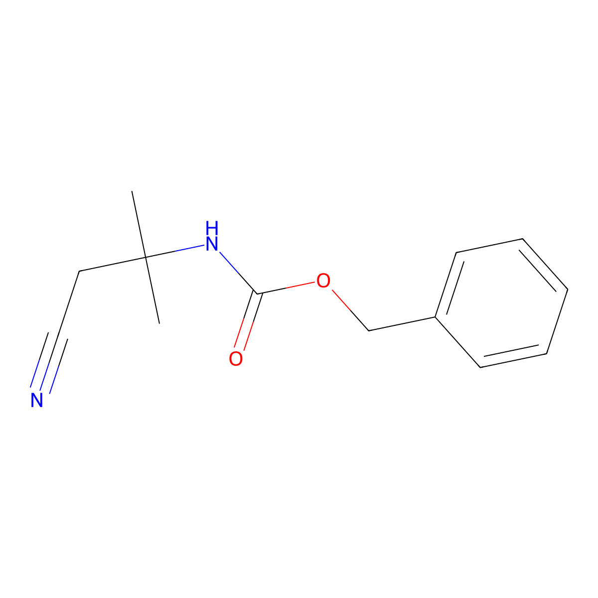 Benzyl (1-cyano-2-methylpropan-2-yl)carbamate molecular structure, CAS 1381948-24-8
