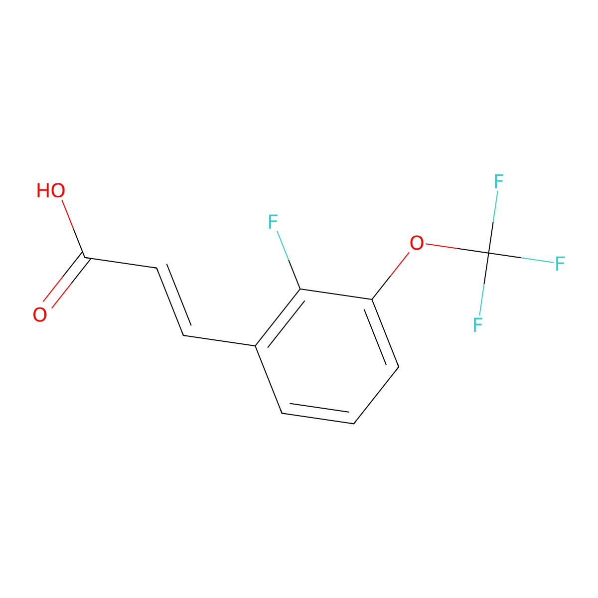 2-Fluoro-3-(trifluoromethoxy)cinnamic acid molecular structure, CAS 1381952-85-7