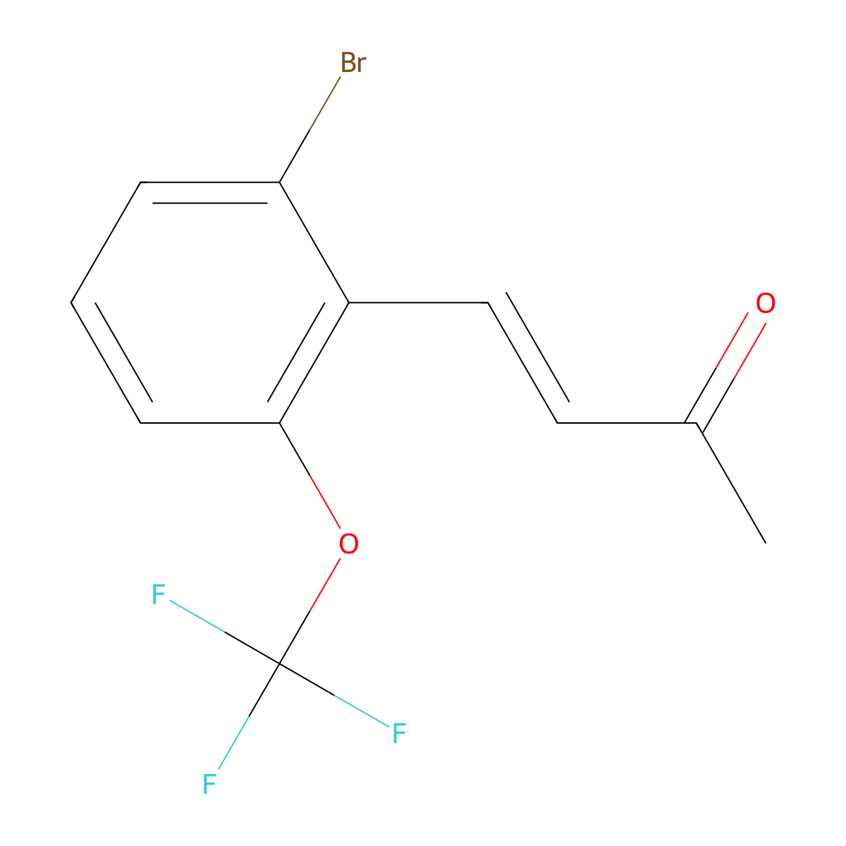 (3E)-4-[2-Bromo-6-(trifluoromethoxy)phenyl]but-3-en-2-one molecular structure, CAS 1381952-86-8